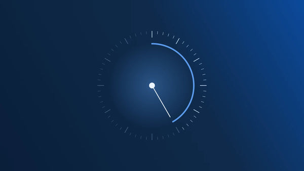 Un cadran cu un arc luminat care arată timpul de concentrare