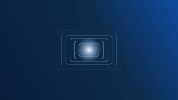 Rame de ecran concentrice în jurul unui punct luminos